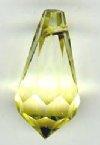 1 9x18mm Preciosa Medium Yellow Round Cut Drop